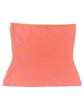 Manuel Canovas Paris Women’s Size 6 Pink Orange Printed Strapless Tube Top